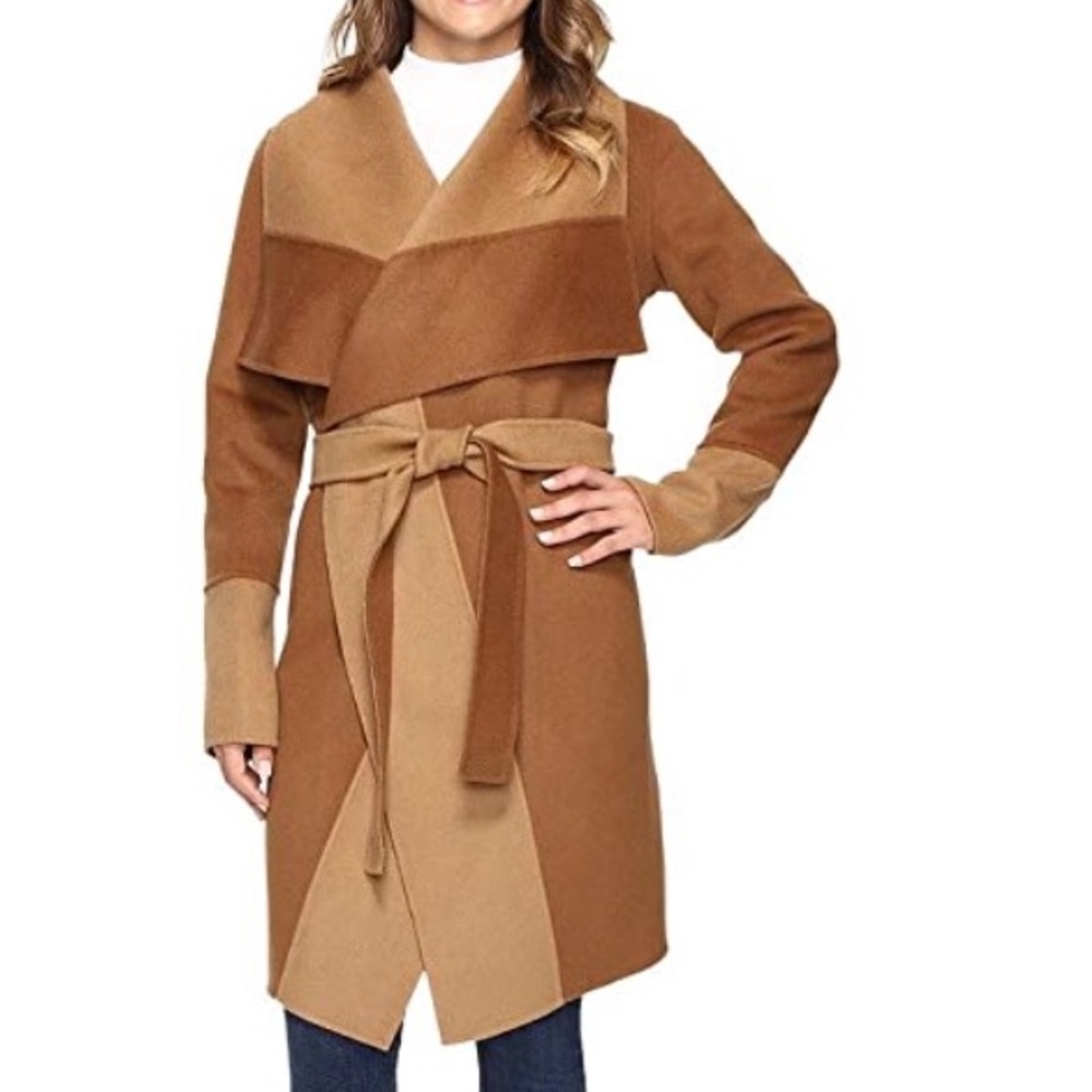 Pendelton Camel Wool Colorblock Wrap Jacket
